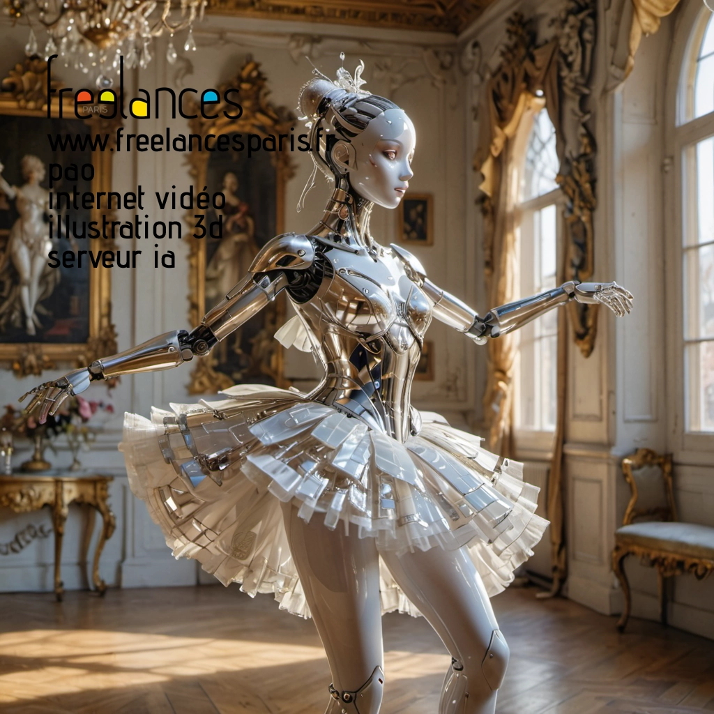 Pao mise en page internet vidéo illustration 3d serveur IA générative AI freelance paris studio de création magazines PTZNVZ20